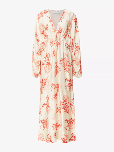 Malina Kimberly V-neck satin maxi dress at Collagerie