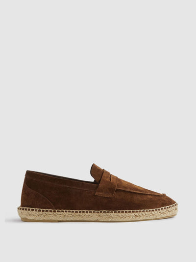 Reiss Cannes slip-on suede espadrille loafers at Collagerie