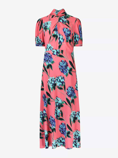Ro&Zo Twist -neck floral-print woven maxi dress at Collagerie