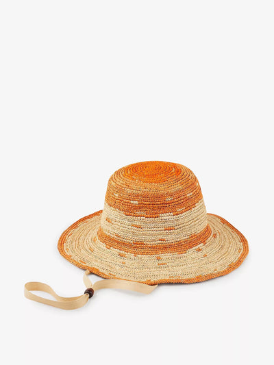 Sandro Two-tone wide-brim raffia hat at Collagerie