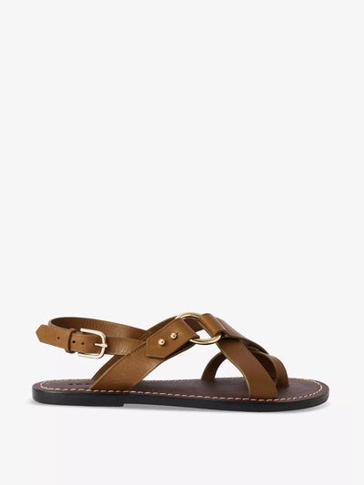 Soeur Florence cross-over leather sandals at Collagerie