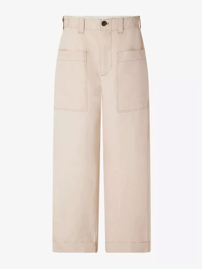 Soeur Thabor high-rise straight-leg cotton and linen-blend trousers at Collagerie