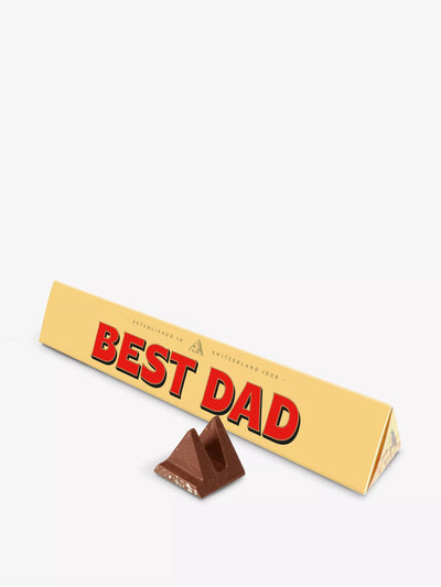 Toblerone Best Dad milk chocolate and nougat bar at Collagerie