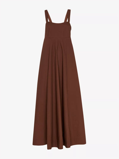 Whistles Anna shirred-back sleeveless cotton maxi dress at Collagerie