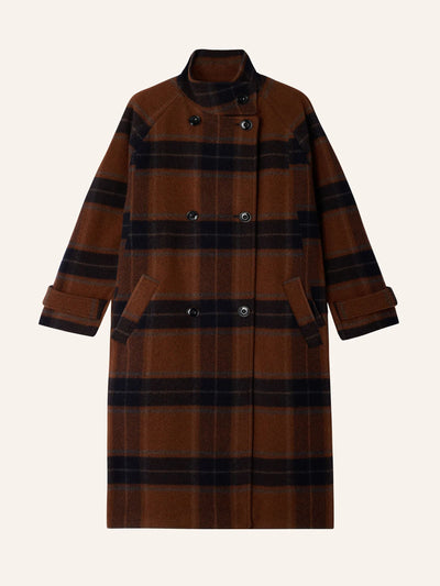 Sessun Bleechecks double-breasted coat at Collagerie