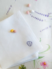 Embroidered easter napkins, set of 4