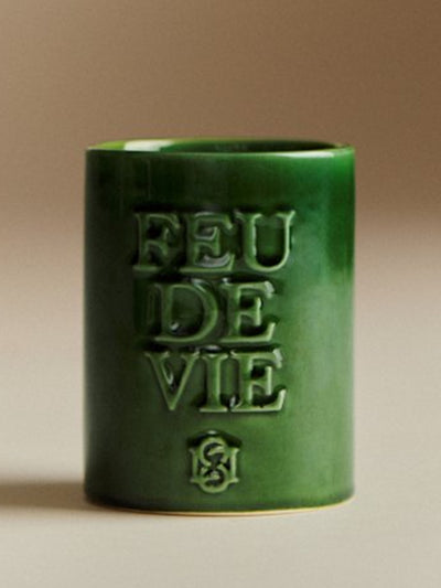 Sézane Feu de vie green candle at Collagerie
