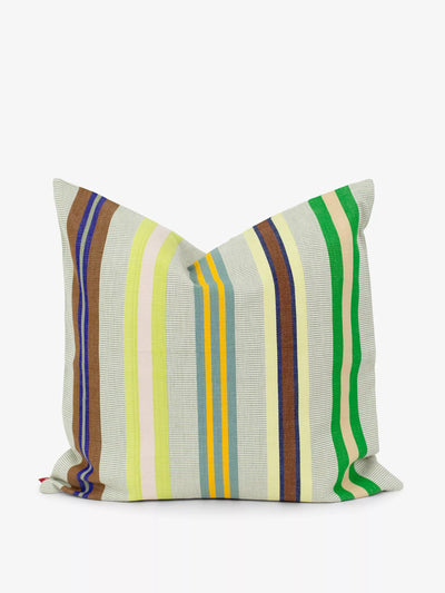 A World of Craft by Afroart Vina square-shape striped cotton cushion at Collagerie