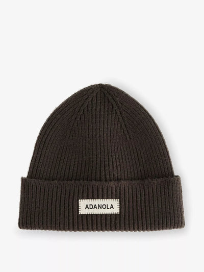 Adanola Brand-patch ribbed knitted beanie at Collagerie