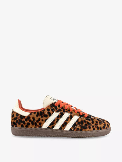 Adidas Samba OG leopard-print leather low-top trainers at Collagerie