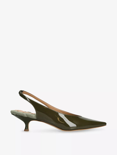 Aera Silvana 50 faux patent-leather slingback courts at Collagerie