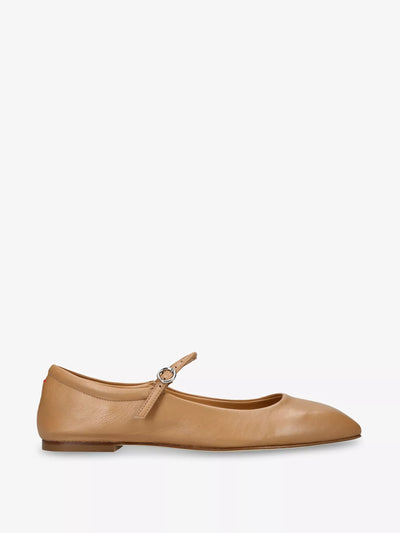 Aeyde Uma square-toe leather Mary-Jane shoes at Collagerie