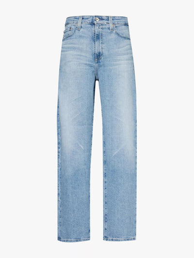 AG Rian straight-leg high-rise stretch-denim jeans at Collagerie