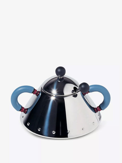 Alessi Stainless steel sugar bowl and spoon at Collagerie