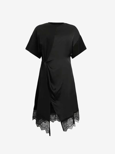 Allsaints Lana lace-embroidered short-sleeve organic-cotton mini dress at Collagerie