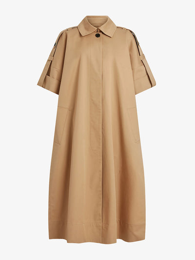 Allsaints Tina short-sleeve cotton trench coat at Collagerie