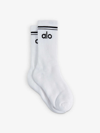 Alo Yoga White cotton-blend socks at Collagerie