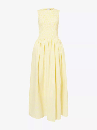 Amy Lynn Shirred gingham cotton-poplin maxi dress at Collagerie