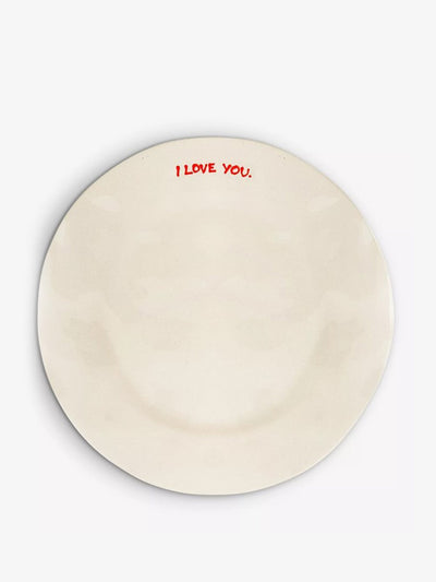 Anna + Nina I Love You ceramic breakfast plate at Collagerie