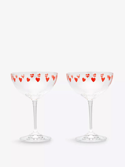 Anna + Nina Classic Love champagne glasses (set of 2) at Collagerie