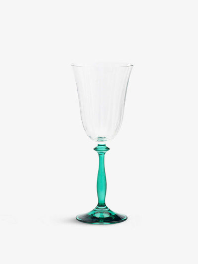 Anna + Nina Jade contrast-stem wine glass at Collagerie