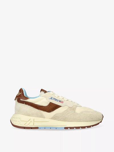 Autry Reelwind suede and woven low-top trainers at Collagerie