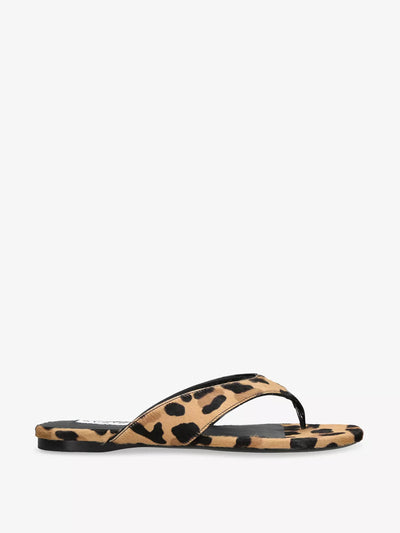 Azzedine Alaïa Leopard-print calf-hair sandals at Collagerie