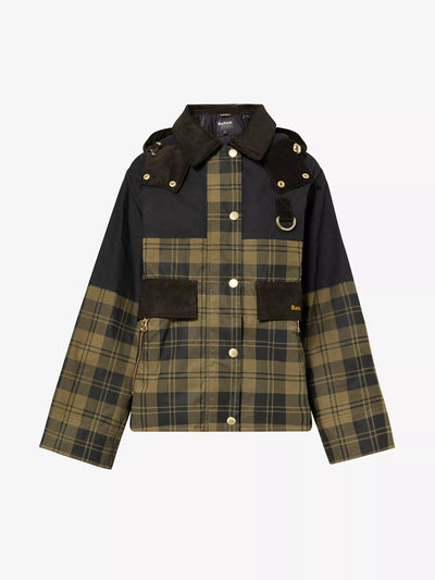 Barbour Elaine check-print cotton jacket at Collagerie