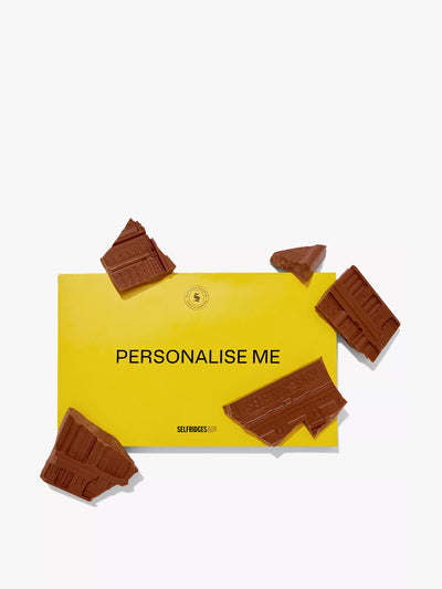 Selfridges Selection Big Bar personalised milk chocolate bar at Collagerie