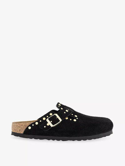 Birkenstock Boston stud-embellished suede clogs at Collagerie