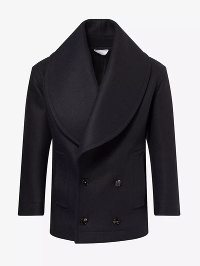 Bottega Veneta Shawl-lapel short wool coat at Collagerie