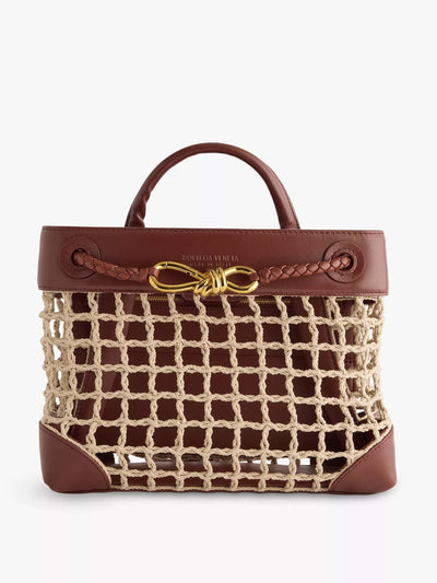 Bottega Veneta Small andiamo leather and rope top-handle bag at Collagerie