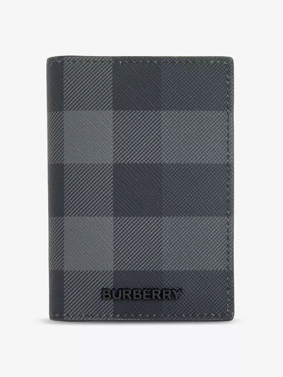Burberry Check-pattern coated-canvas cardholder at Collagerie