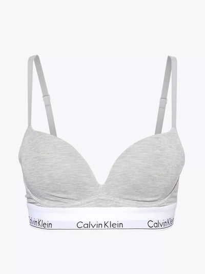 Calvin Klein Modern plunge push-up cotton-blend bra at Collagerie