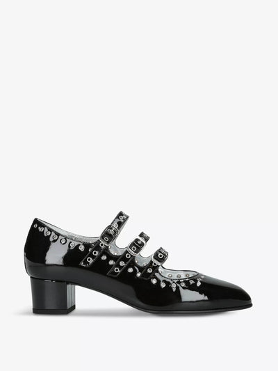 Carel Camden three-strap patent-leather Mary Jane courts at Collagerie