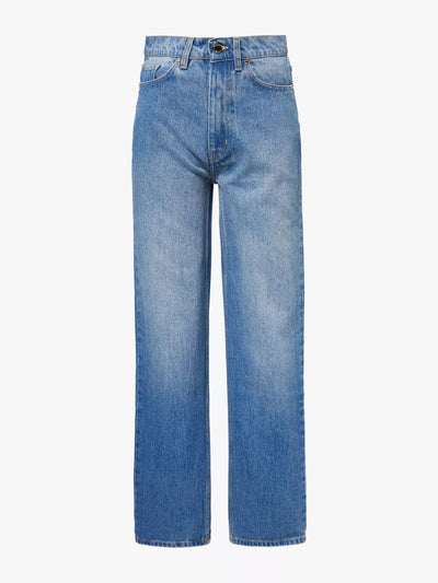 Casablanca Faded-wash straight-leg mid-rise jeans at Collagerie