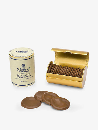 Charbonnel Et Walker Milk chocolate sea salt caramel thins at Collagerie