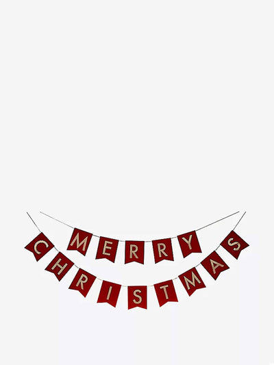 Selfridges Edit Merry Christmas flag wood bunting at Collagerie