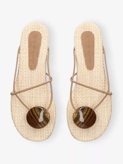 Christopher Esber Doma stoned woven sandals at Collagerie