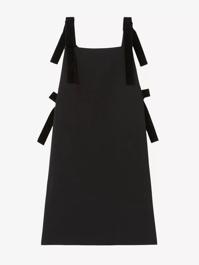 Claudie Pierlot Velvet-trim square-neck stretch-woven mini dress at Collagerie