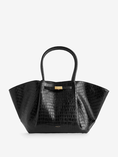 Demellier Croc-pattern leather tote bag at Collagerie