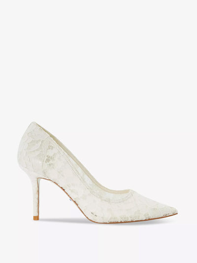 Dune Bridal Adoring mesh heeled courts at Collagerie