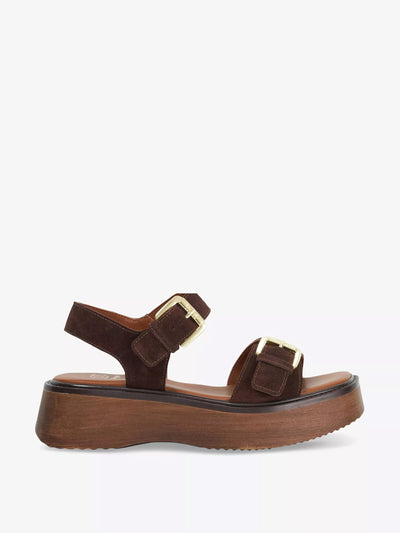 Dune Luno suede flatform sandals at Collagerie