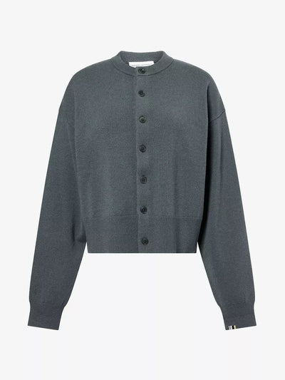 Extreme Cashmere N170 Chou button-down cashmere-blend knitted cardigan at Collagerie