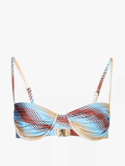 Faithfull The Brand Stefania graphic-print bikini top at Collagerie