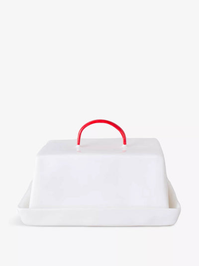 Feldspar Geranium bone china butter dish at Collagerie