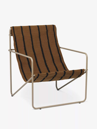 Ferm Living Desert block-colour steel and recycled-plastic lounge chair at Collagerie
