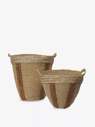 Ferm Living Mar woven baskets (set of 2) at Collagerie