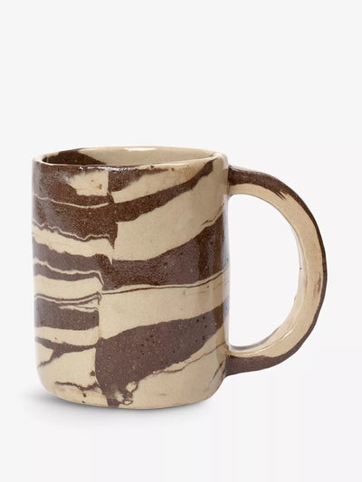 Ferm Living Ryu marble-pattern stoneware mug at Collagerie