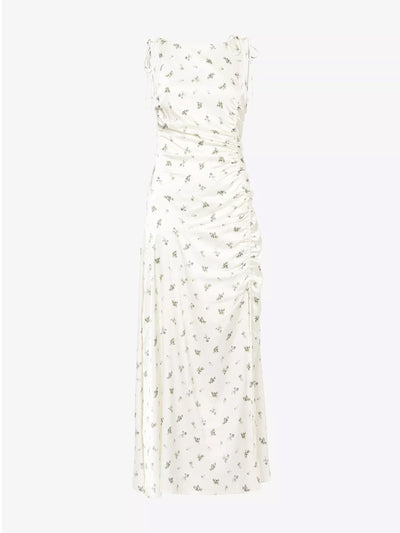 Ganni Floral-print sleeveless stretch-woven maxi dress at Collagerie